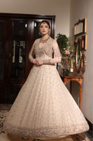 Off-White Hand-Embroidered Kalidaar Pishwas (2-Piece) - Image 11