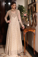 Off-White Hand-Embroidered Kalidaar Pishwas (2-Piece) - Image 4