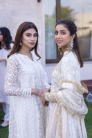 Off-White Embroidered Organza Pishwas (3-Piece) - Image 6