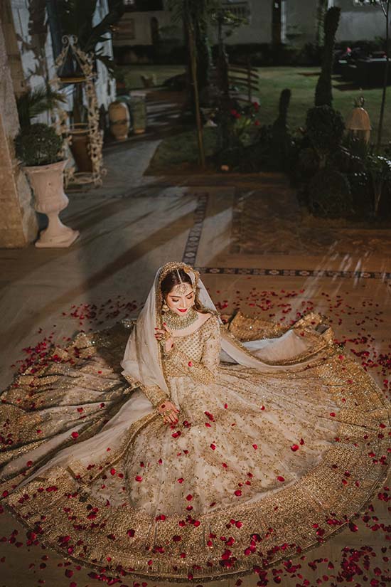 Off-White Zardozi Organza Pishwas Dress (3-Piece) - Image 2