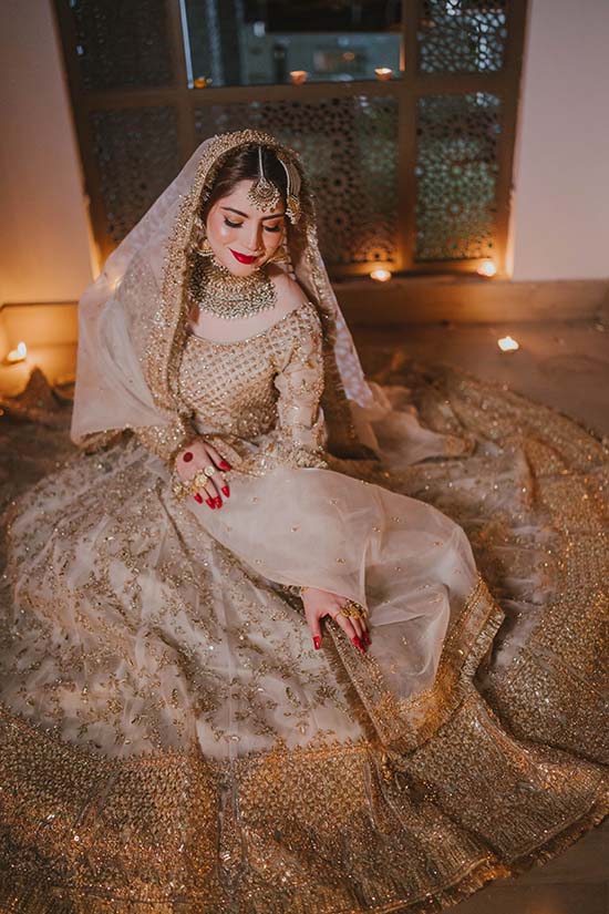 Off-White Zardozi Organza Pishwas Dress (3-Piece) - Image 4