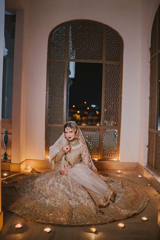 Off-White Zardozi Organza Pishwas Dress (3-Piece) - Image 5