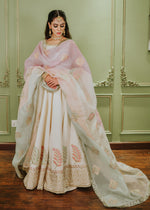 Pakistani Ivory Hand Block Printed Rawsilk Pishwas (3-Piece) - Image 6