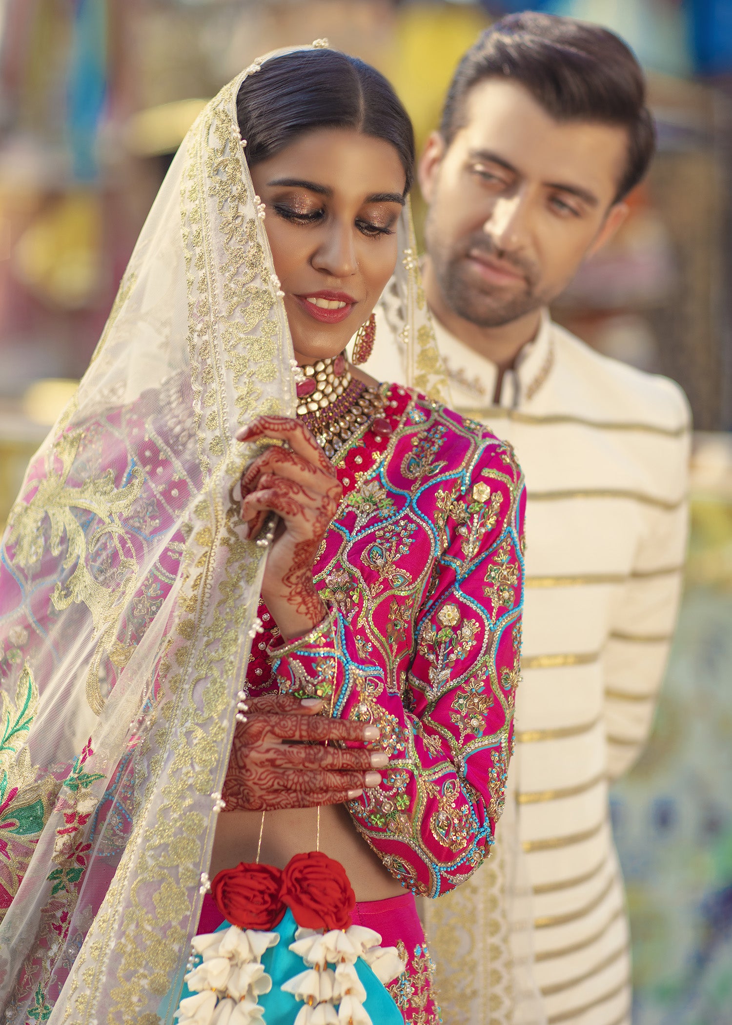 Off-White Antique Dabka Raw Silk Prince Coat (3-Piece) - Image 2