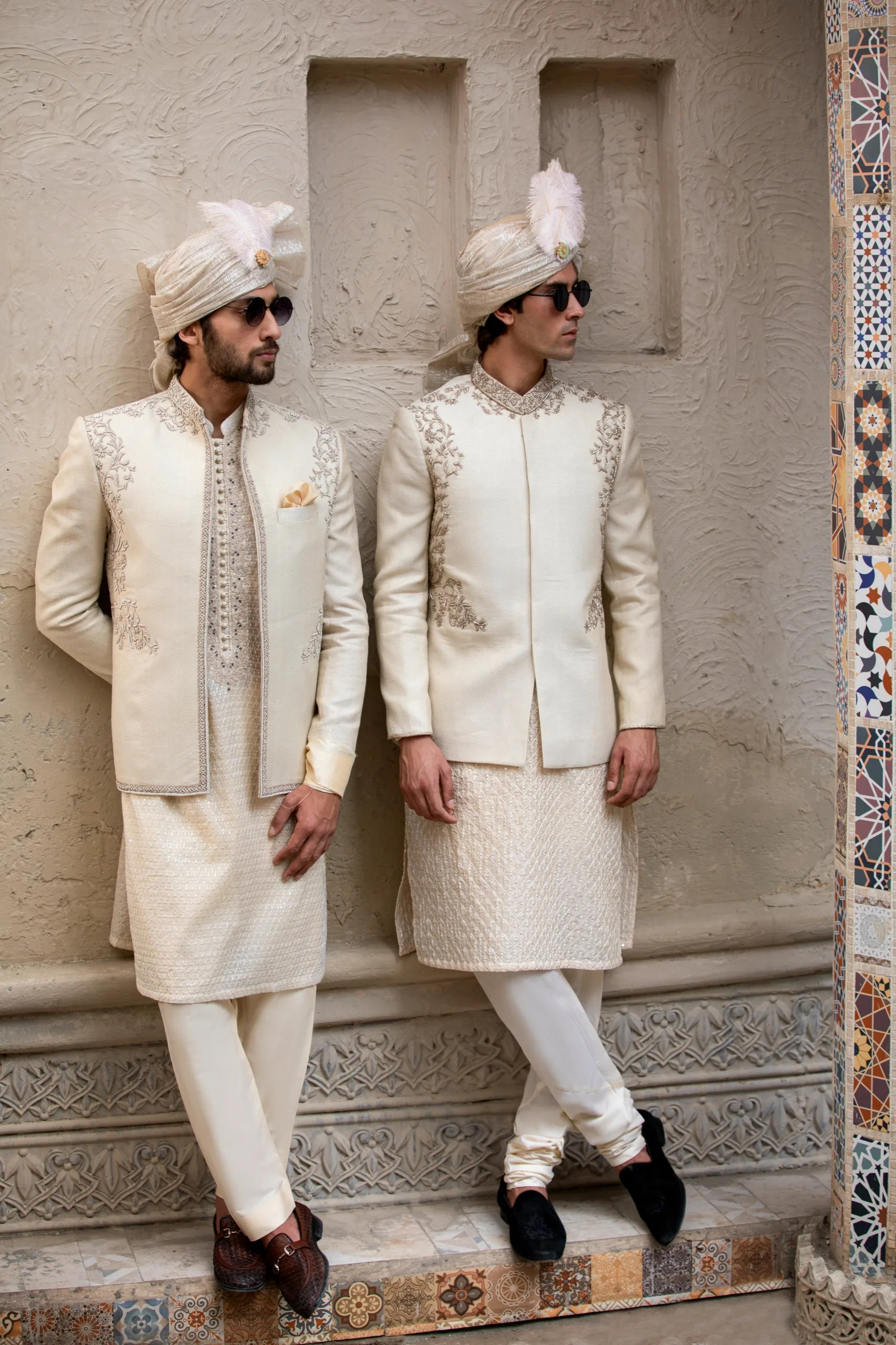 Ivory Embroidered Silk-Blend Prince Coat (3-Piece) - Image 10