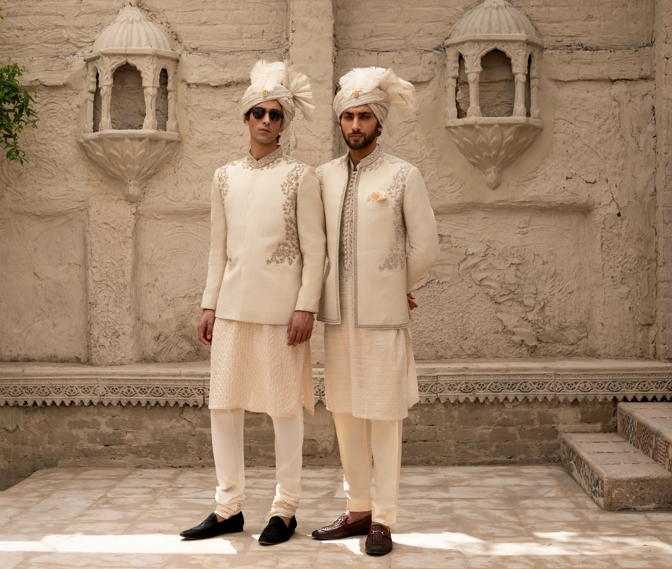 Ivory Embroidered Silk-Blend Prince Coat (3-Piece) - Image 11