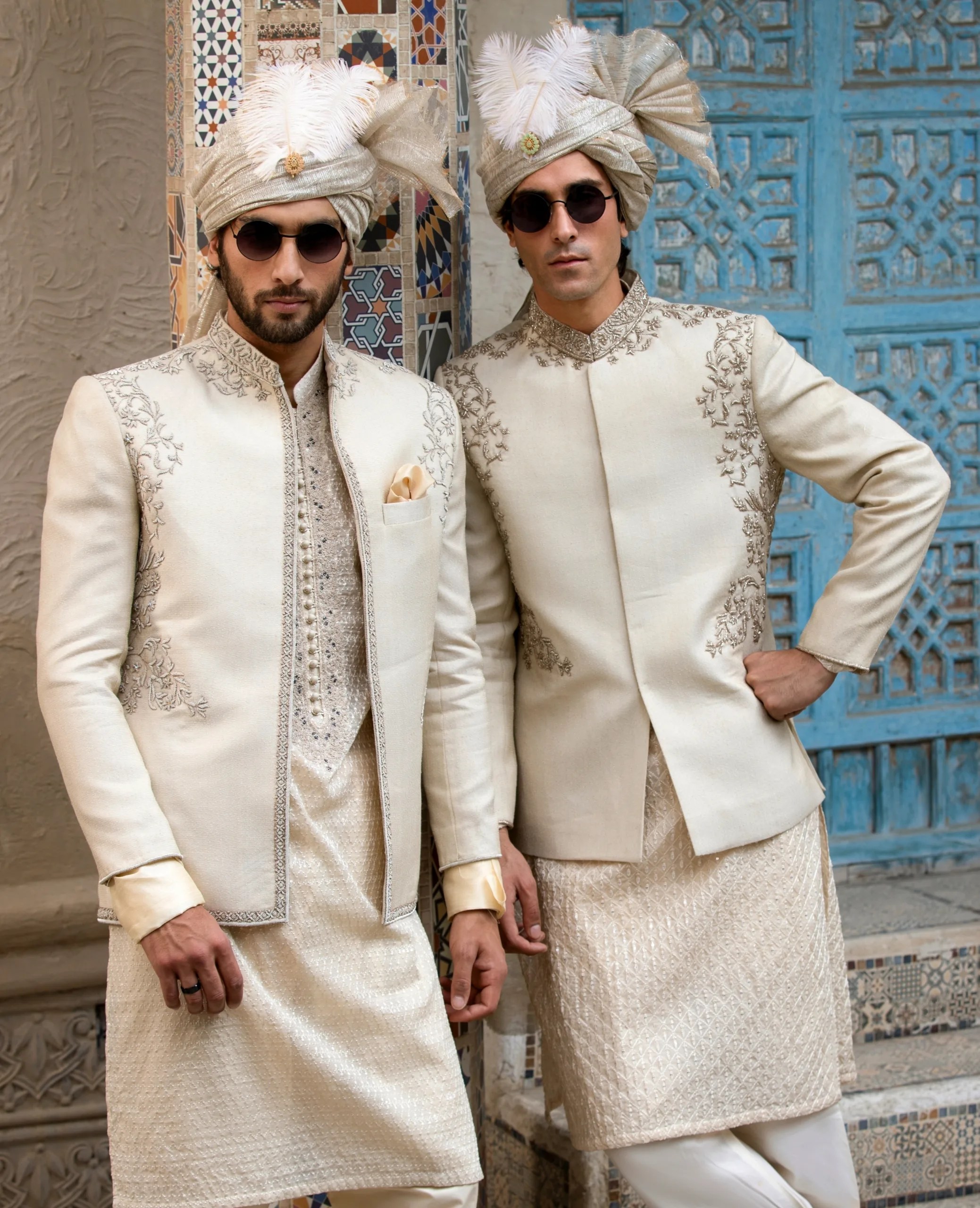 Ivory Embroidered Silk-Blend Prince Coat (3-Piece) - Image 12