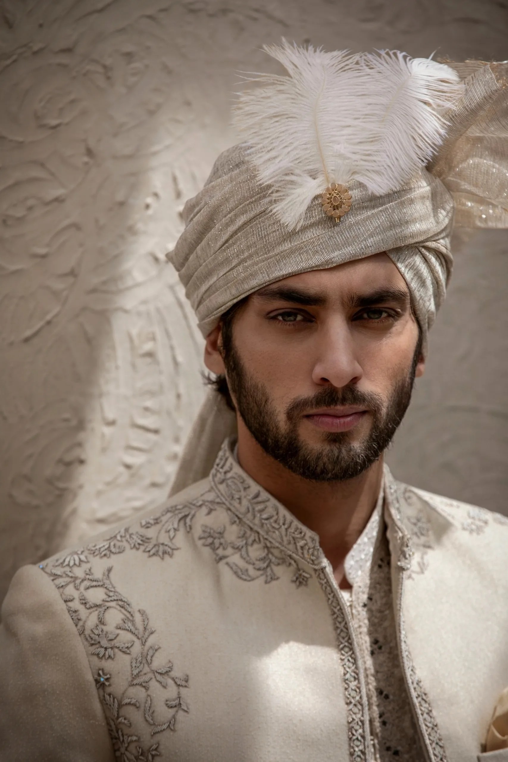 Ivory Embroidered Silk-Blend Prince Coat (3-Piece) - Image 9