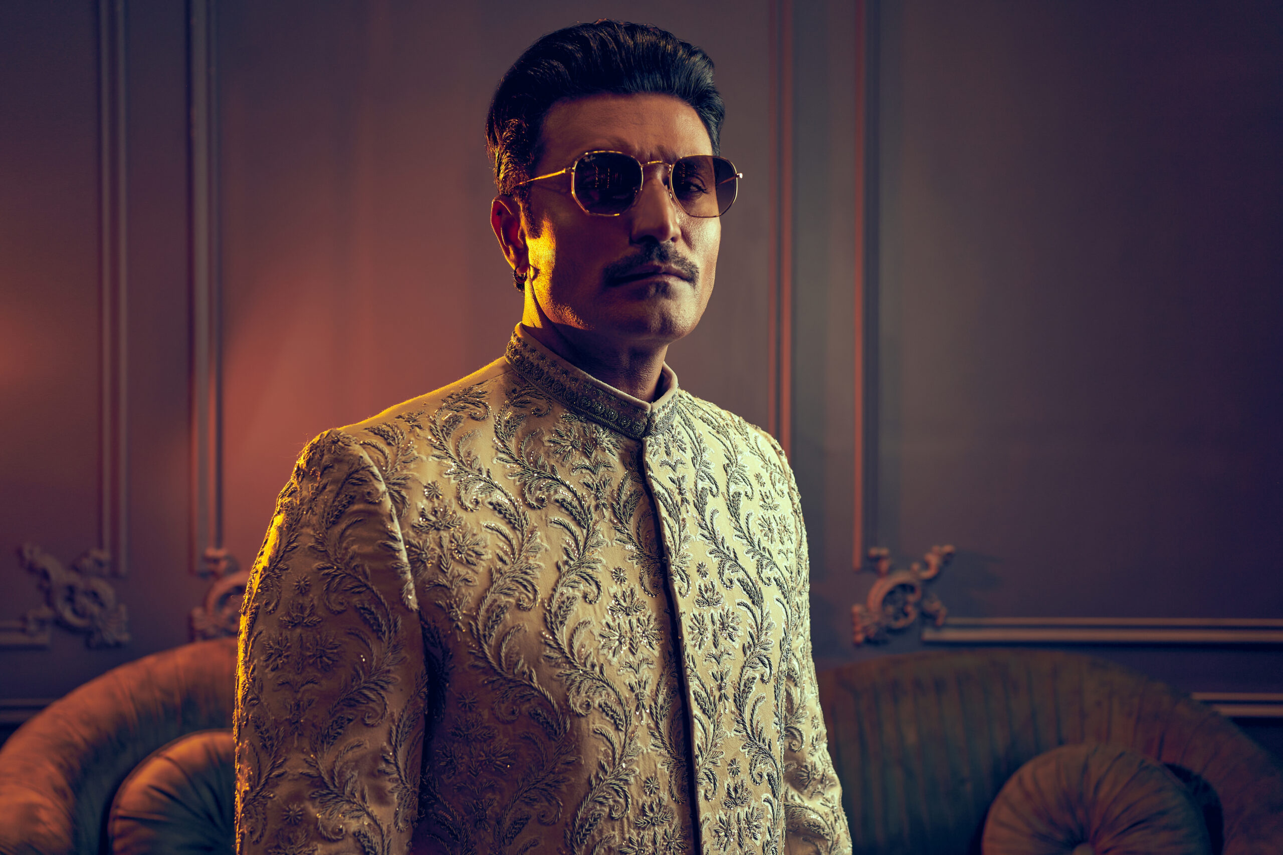 Ivory Embroidered Silk-Blend Prince Coat (2-Piece) - Image 4