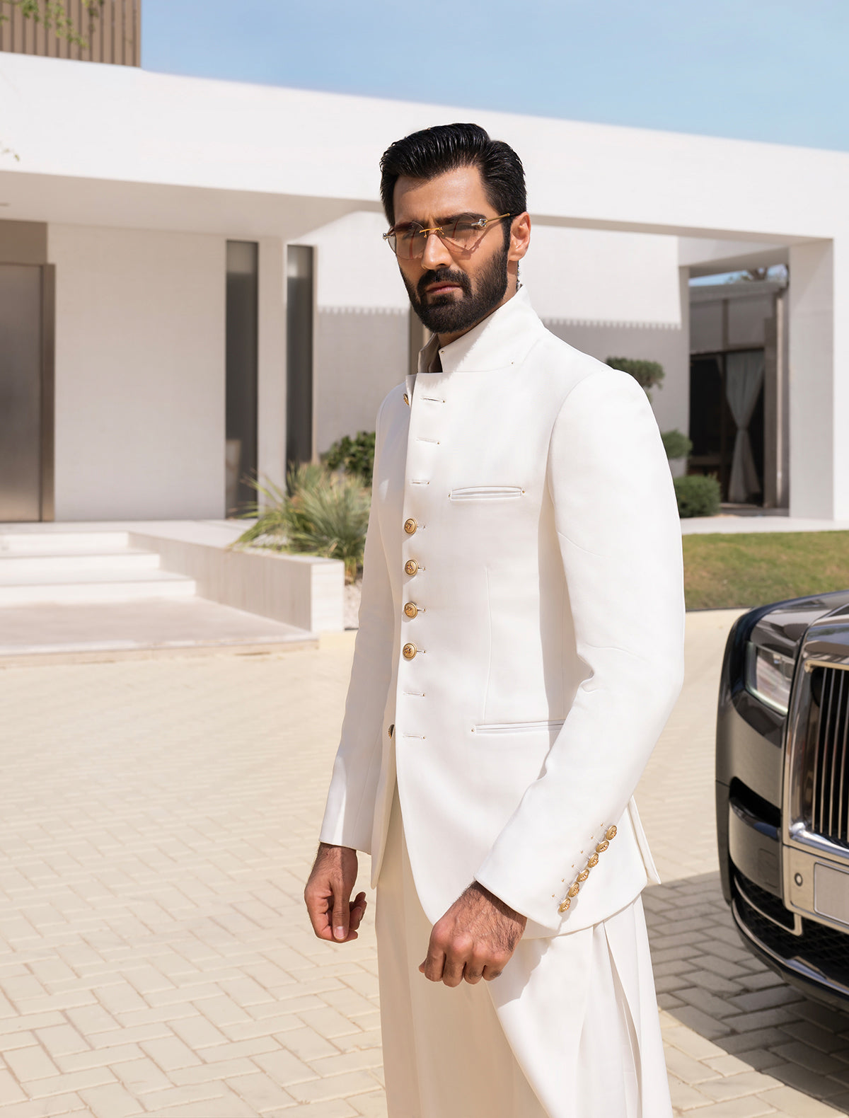 Off-White Suiting Blend Prince Coat (3-Piece) - Image 1