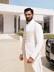 Off-White Suiting Blend Prince Coat (3-Piece) - Image 2