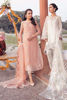 Ivory Mirror Work Jacquard Chiffon Kurta (3-Piece) - Image 3