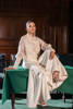 Ivory Embroidered Khaddi Net Jacket & Pants (2-Piece) - Image 6