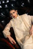 Ivory Embroidered Khaddi Silk Salwar Kameez (3-Piece) - Image 8