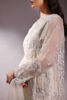 Pakistani Ivory Embroidered Organza Shirt with Crushed Silk Lehenga (3-Piece) - Image 10