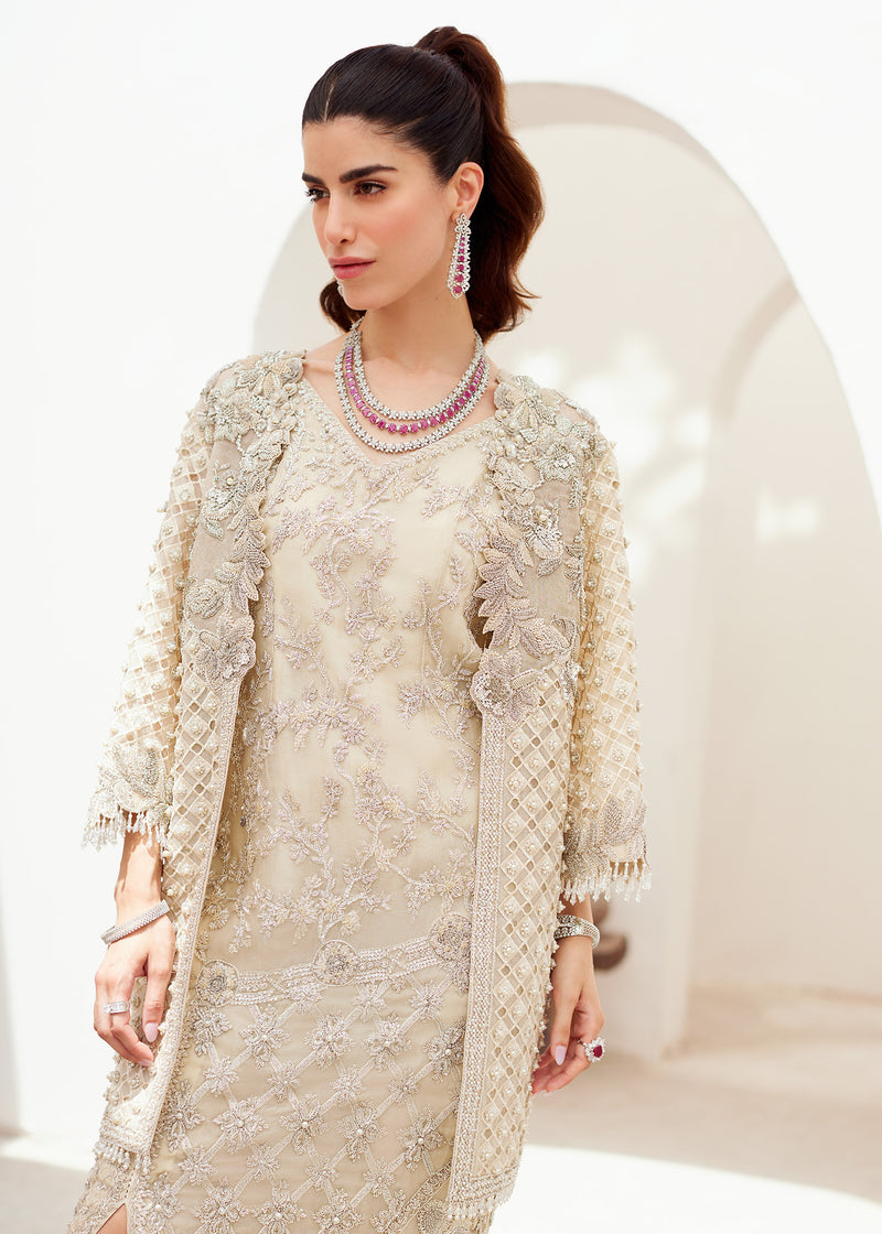 Off-White Embellished Organza & Raw Silk Jacket Dress (3-Piece) - Image 2