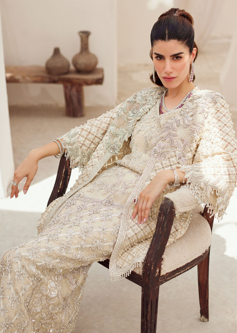 Off-White Embellished Organza & Raw Silk Jacket Dress (3-Piece) - Image 6