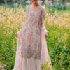 Ivory Embellished Pure Organza Salwar Kameez (3-Piece) - Image 2