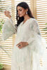 Pakistani Off-White Tie-Dye Embroidered Organza Lawn Salwar Kameez (3-Piece) - Image 3