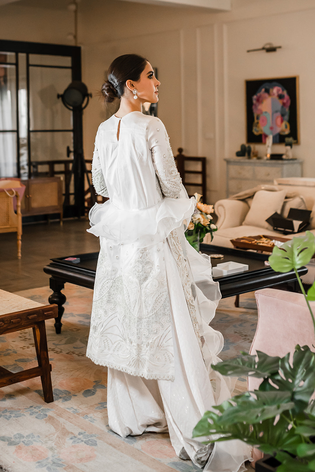 Ivory Embellished Salwar Kameez (3-Piece) - Image 4