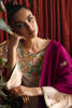 Ivory Floral Embroidered Raw Silk Salwar Kameez (3-Piece) - Image 3