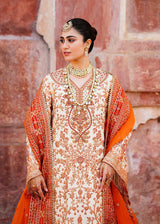 Ivory Hand-Embellished Korean Raw Silk Salwar Kameez (3-Piece) - Image 3