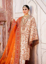 Ivory Hand-Embellished Korean Raw Silk Salwar Kameez (3-Piece) - Image 6
