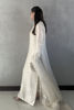 Pakistani Ivory Swarovski Sequin Raw Silk Salwar Kameez (3-Piece) - Image 4