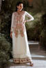 Pakistani Ivory Embroidered Pure Raw Silk Salwar Kameez (3-Piece) - Image 2
