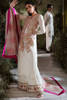 Pakistani Ivory Embroidered Pure Raw Silk Salwar Kameez (3-Piece) - Image 9