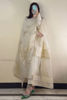 Ivory Tilla & Sequin Raw Silk Salwar Kameez (3-Piece) - Image 3