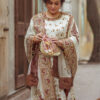 Pakistani Ivory Gold Zardozi Raw Silk Kurta Set (3-Piece) - Image 6