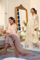 Vanilla Crochet & Mirror Embroidered Silk Net Salwar Kameez (3-Piece) - Image 6