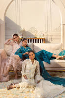 Vanilla Crochet & Mirror Embroidered Silk Net Salwar Kameez (3-Piece) - Image 7