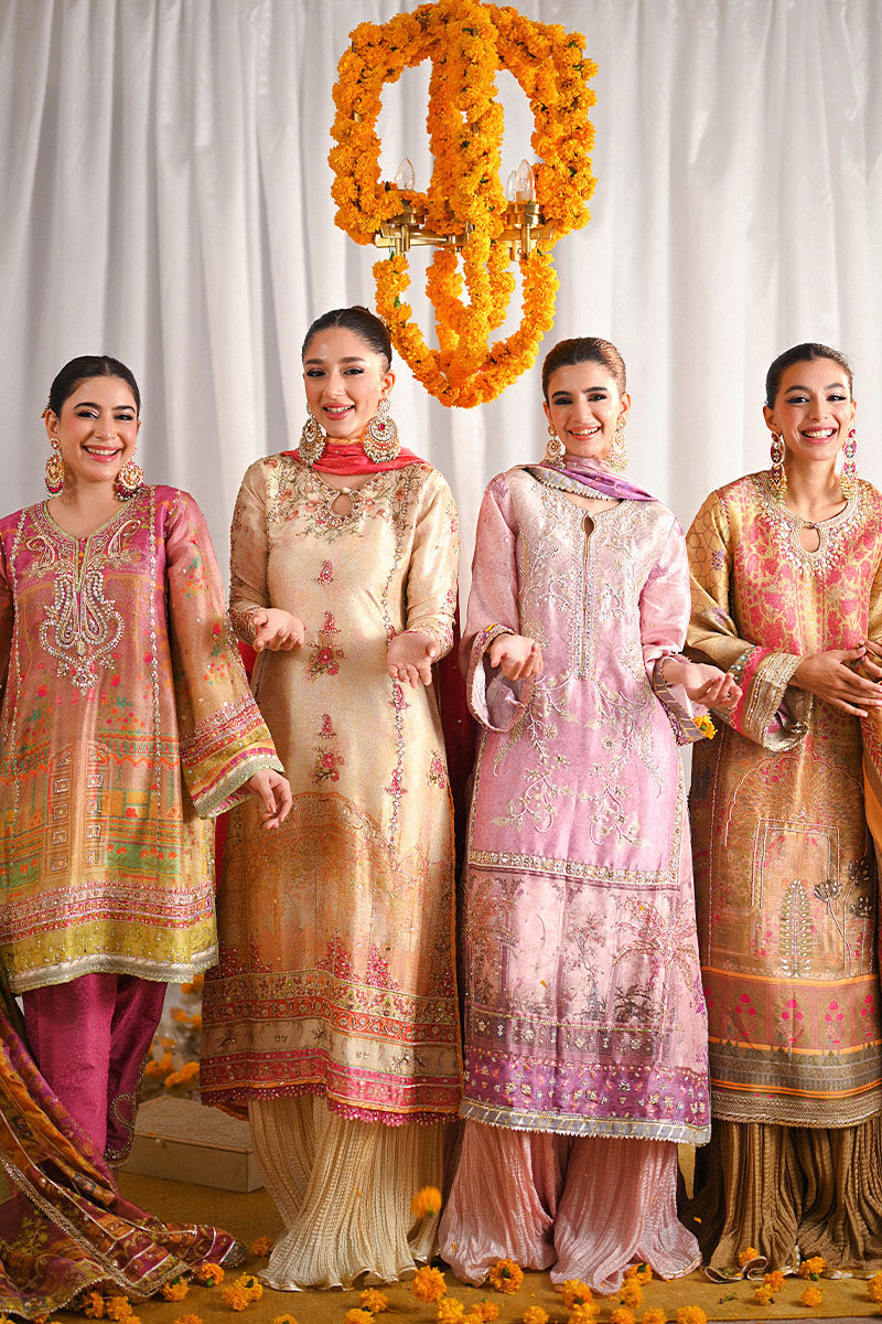 Ivory Embroidered Silk Salwar Kameez (3-Piece) - Image 7