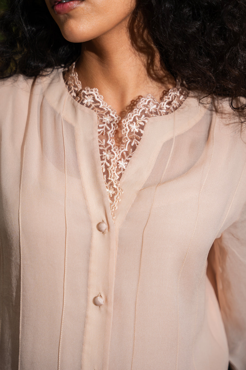 Pakistani Ivory Embroidered Velvet Jacket 3-Piece Set - Image 6