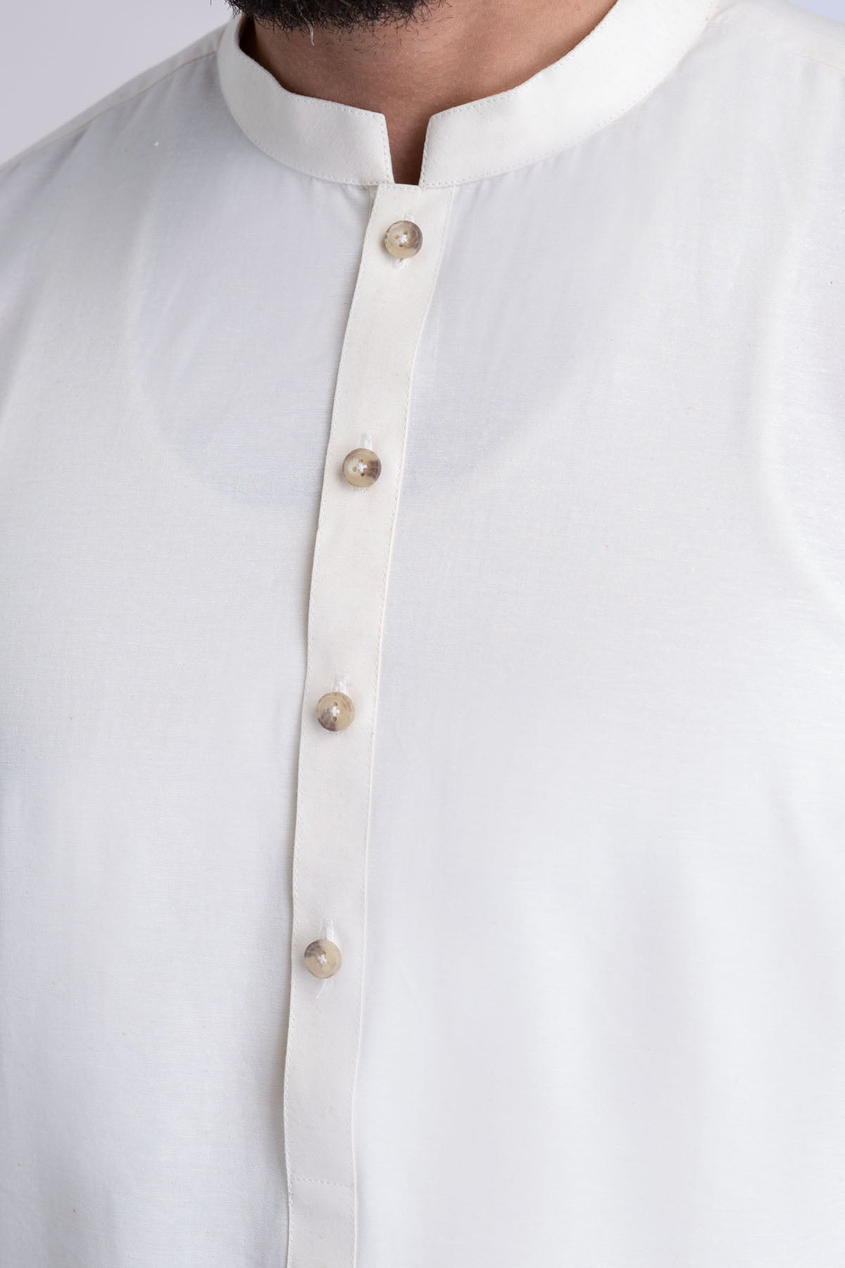 Off-White Crystal Karandi Shalwar Kameez (2-Piece) - Image 1