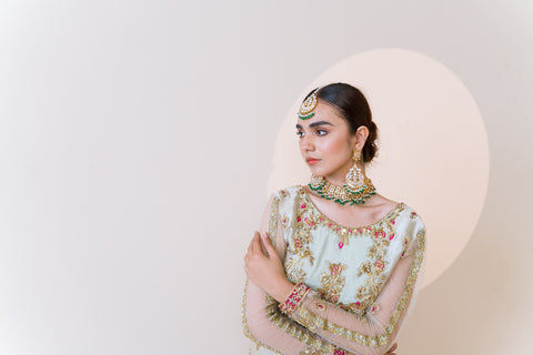 Off-White Embroidered Crinkle Sharara Set (2-Piece) - Image 7