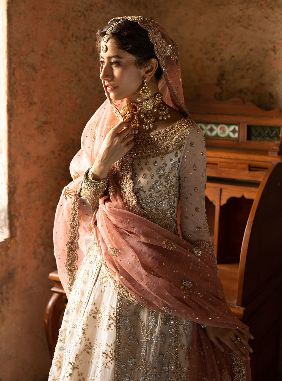 Ivory Zardozi Net Sharara Set (3-Piece) - Image 14