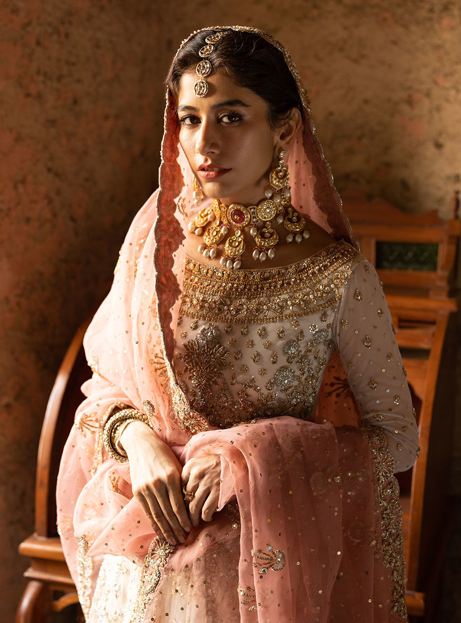 Ivory Zardozi Net Sharara Set (3-Piece) - Image 12