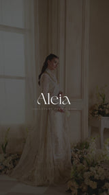 Ivory Hand-Embellished Organza Sharara (3-Piece) - Image 4