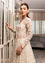 Ivory Pearl Embellished Organza & Net Sharara (3-Piece) - Image 4