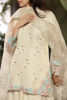 Pakistani Ivory Cutwork Embroidered Organza Sharara (3-Piece) - Image 10