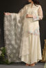Pakistani Ivory Cutwork Embroidered Organza Sharara (3-Piece) - Image 3
