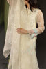 Pakistani Ivory Cutwork Embroidered Organza Sharara (3-Piece) - Image 6