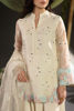 Pakistani Ivory Cutwork Embroidered Organza Sharara (3-Piece) - Image 8
