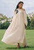 Pakistani Ivory Embroidered Georgette Kaftan Dress (1-Pc) - Image 2