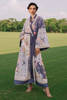 Ivory and Purple Printed Grip Kimono (1-Pc) - Image 2