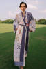 Ivory and Purple Printed Grip Kimono (1-Pc) - Image 6