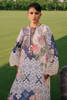 Pakistani Ivory and Purple Printed Grip Kaftan (1-Pc) - Image 3